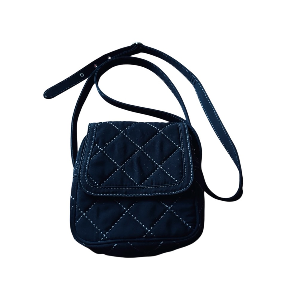 Vera Bradley Chic Black Quilted Crossbody Bag